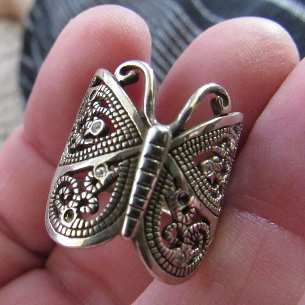 Sterling Silver Butterfly Ring size 5.5